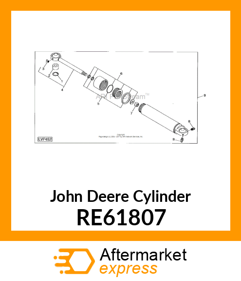 CYLINDER, STEERING, ASSEMBLY RE61807