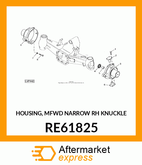 HOUSING, MFWD NARROW RH KNUCKLE RE61825
