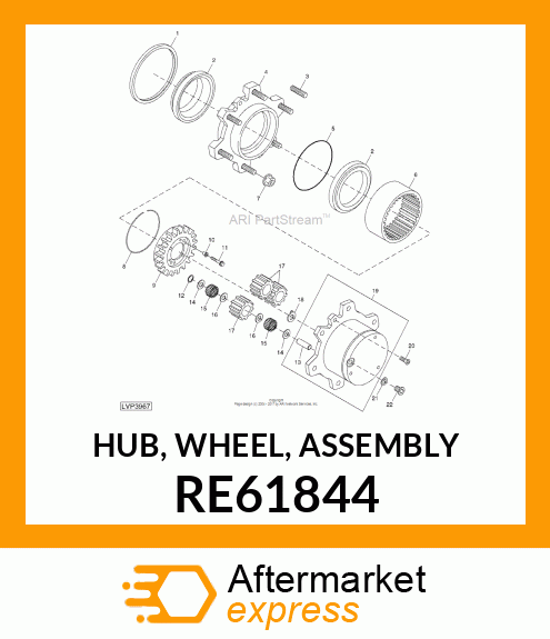 HUB, WHEEL, ASSEMBLY RE61844