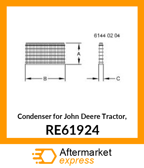 VAPOR CONDENSER, A/C, ASSEMBLY RE61924