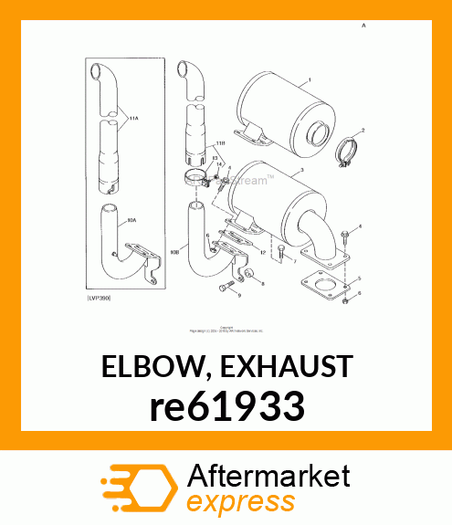 ELBOW, EXHAUST re61933