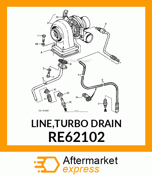 LINE,TURBO DRAIN RE62102