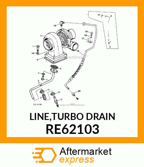 LINE,TURBO DRAIN RE62103