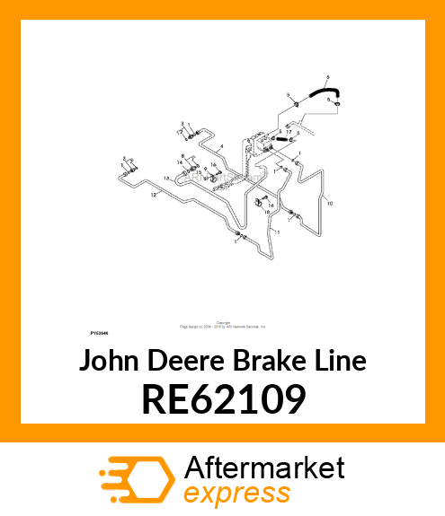 BRAKE LINE, OIL RE62109