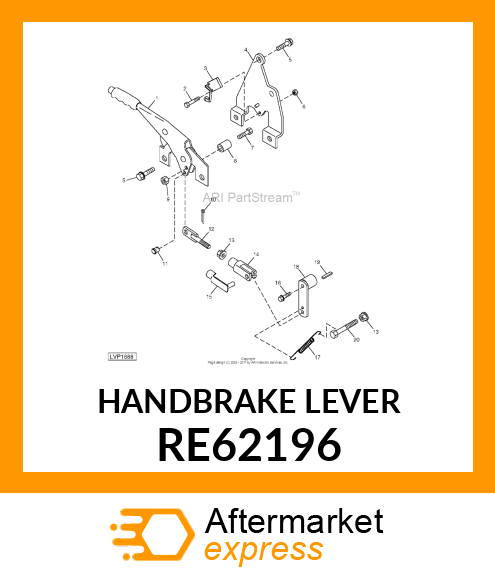 HANDBRAKE LEVER RE62196