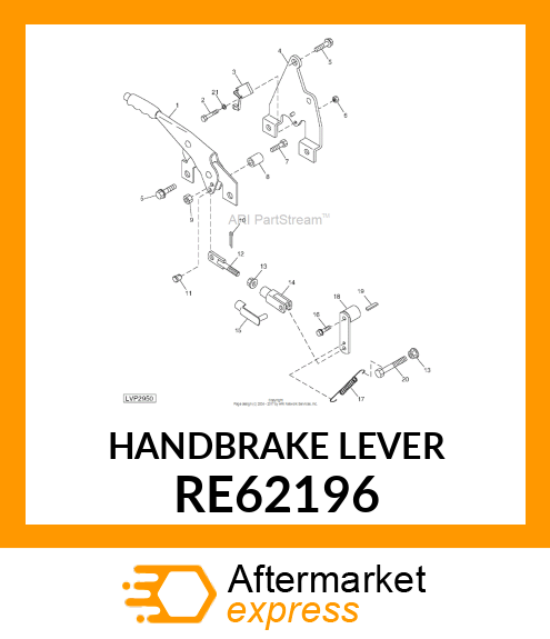 HANDBRAKE LEVER RE62196