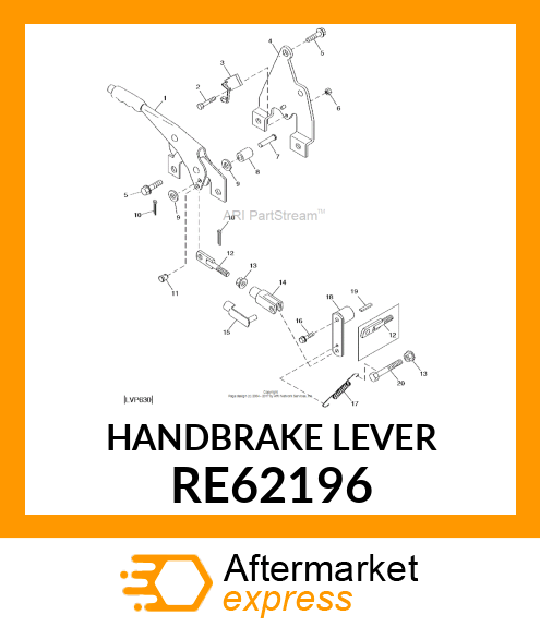 HANDBRAKE LEVER RE62196