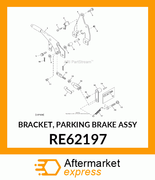 BRACKET, PARKING BRAKE ASSY RE62197