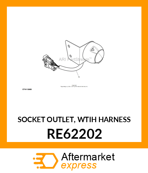 SOCKET OUTLET, WTIH HARNESS RE62202