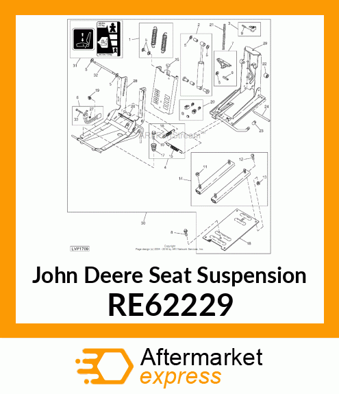 SUSPENSION ASSEMBLY, SEAT RE62229