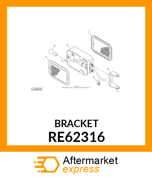 SUPPORT,RH WARNING LAMP,ASSEMBLY RE62316