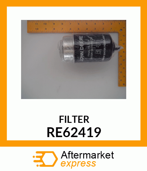 FUEL FILTER, W/DRAIN VALVE RE62419