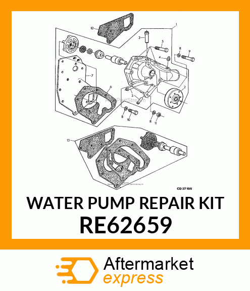 KIT,WATER PUMP SERVICE RE62659