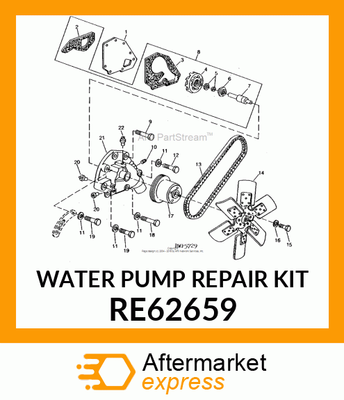 KIT,WATER PUMP SERVICE RE62659