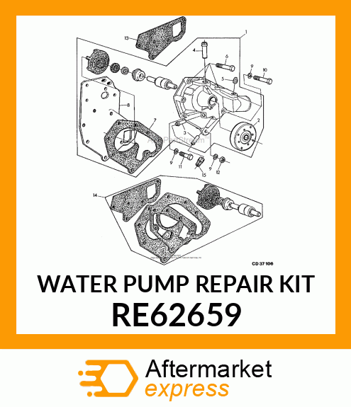 KIT,WATER PUMP SERVICE RE62659