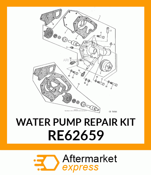 KIT,WATER PUMP SERVICE RE62659