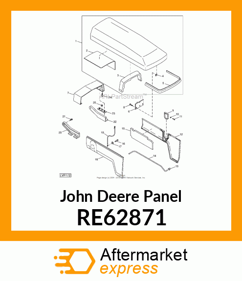 PANEL, LH SIDE, ASSEMBLY RE62871