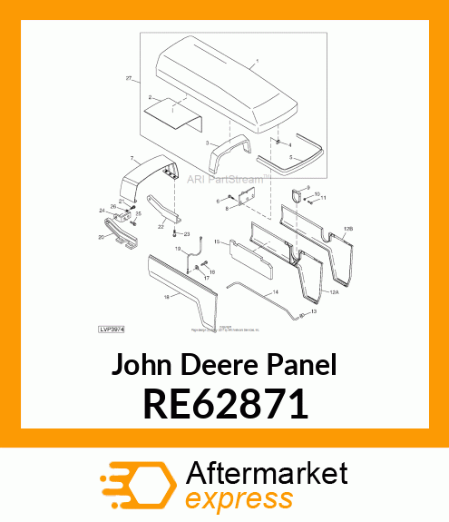 PANEL, LH SIDE, ASSEMBLY RE62871