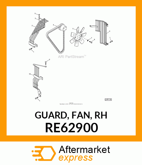 GUARD, FAN, RH RE62900