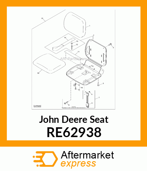 SHELL, SEAT RE62938