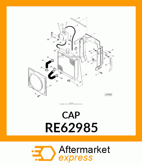 CAP, RADIATOR RE62985