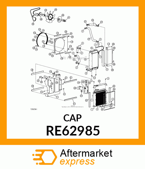 CAP, RADIATOR RE62985