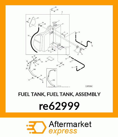 FUEL TANK, FUEL TANK, ASSEMBLY re62999