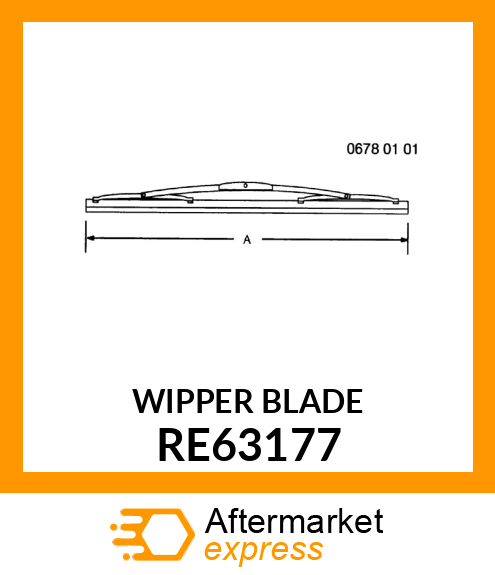 BLADE, WINDSHIELD WIPER, CURVED RE63177