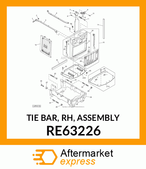 TIE BAR, RH, ASSEMBLY RE63226