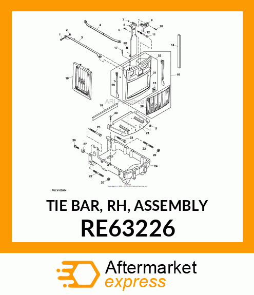 TIE BAR, RH, ASSEMBLY RE63226