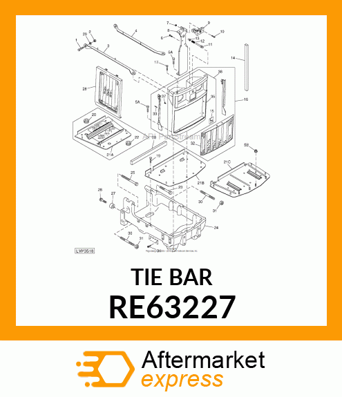 BAR TIE, LH, ASSEMBLY RE63227