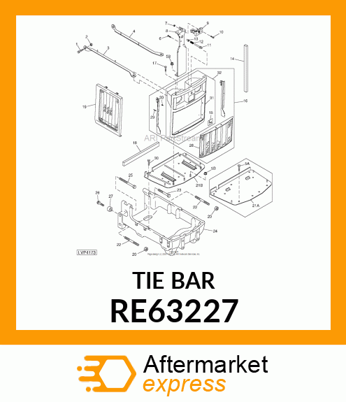 BAR TIE, LH, ASSEMBLY RE63227