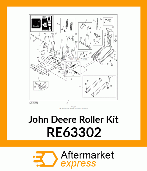 ROLLER KIT, KIT, REGION II ROLLER RE63302