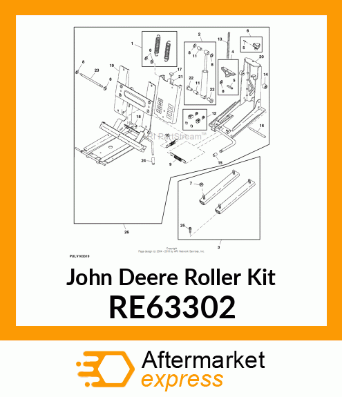 ROLLER KIT, KIT, REGION II ROLLER RE63302