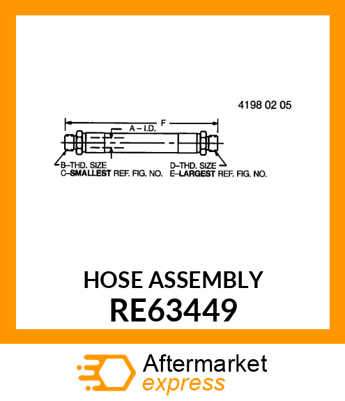 CONDUITE DE COMBUSTIBLE ARRIERE RE63449