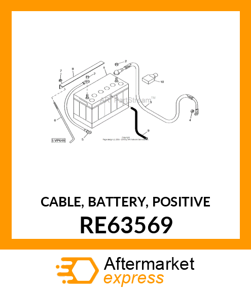 CABLE, BATTERY, POSITIVE RE63569