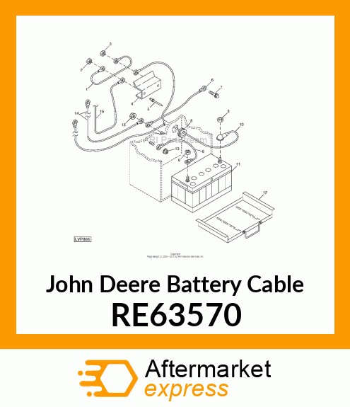 BATTERY CABLE, NEGATIVE RE63570