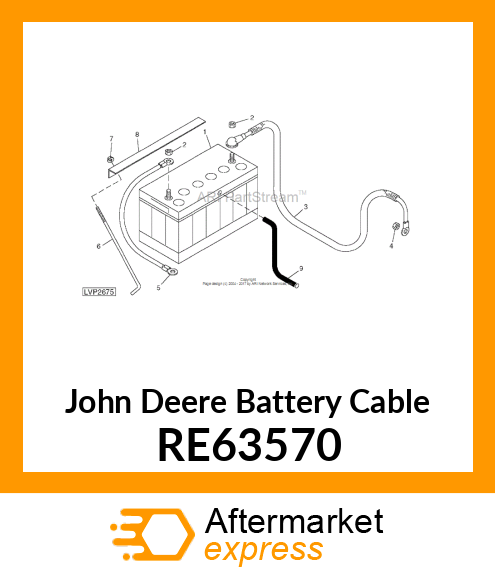 BATTERY CABLE, NEGATIVE RE63570