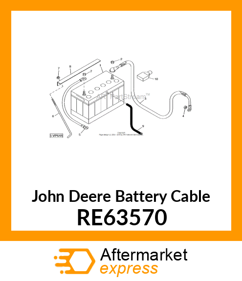 BATTERY CABLE, NEGATIVE RE63570