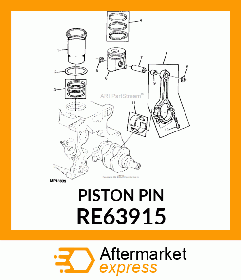 KIT,RECHANGE BAGUE POUR BIELLE T RE63915