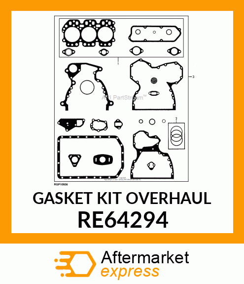 GASKET KIT, SERVICE RE64294