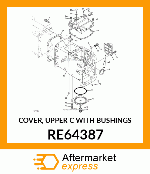 COVER, UPPER C WITH BUSHINGS RE64387