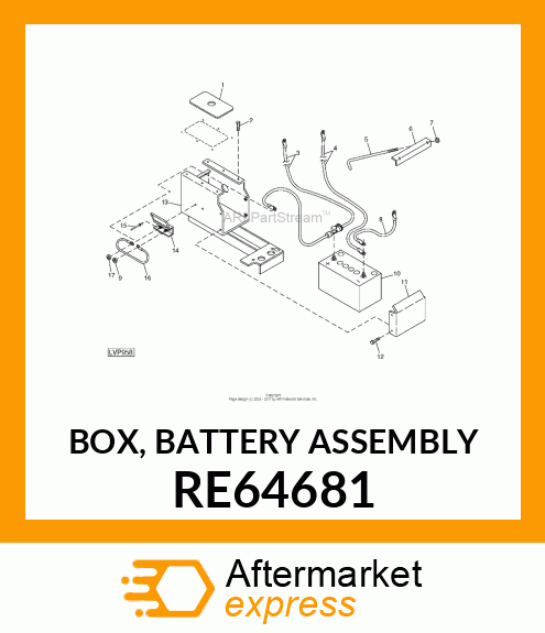 BOX, BATTERY ASSEMBLY RE64681