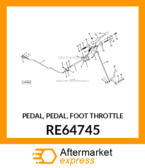 PEDAL, PEDAL, FOOT THROTTLE RE64745