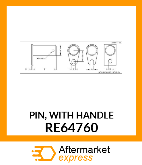 PIN, WITH HANDLE RE64760