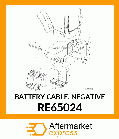 BATTERY CABLE, NEGATIVE RE65024