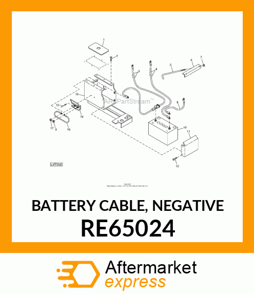 BATTERY CABLE, NEGATIVE RE65024