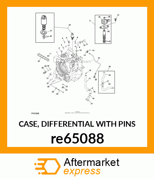 CASE, DIFFERENTIAL WITH PINS re65088