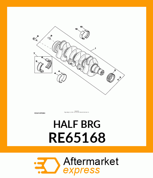 BEARING KIT, MAIN THRUST (STANDARD) RE65168