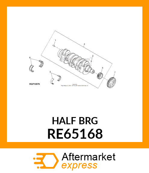 BEARING KIT, MAIN THRUST (STANDARD) RE65168